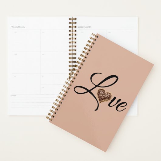 Glam Leopard Heart Love Design Planner (Display)