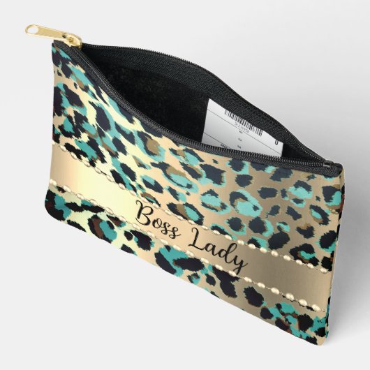 Glam Leopard Print Boss Lady Etui (Open)