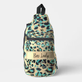 Glam Leopard Print Boss Lady Print gesneden naaiza Sling Bag (Voorkant)