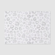 Glam Leopard Print Chic Trendy Silver Decoupage