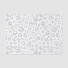 Glam Leopard Print Chic Trendy Silver Decoupage Tissuepapier