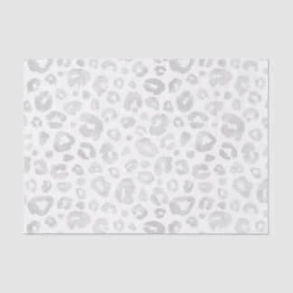 Glam Leopard Print Chic Trendy Silver Decoupage Tissuepapier