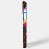Glam Leopard Print met Glitter Rainbow Case-Mate iPhone Case (Achterkant / Links)