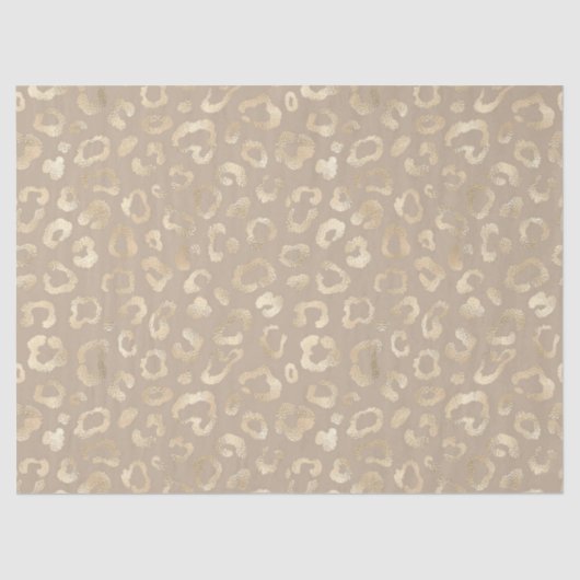Glam Leopard Spot Pattern Safari Gold ID111154 Tissuepapier (Voorkant)