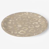 Glam Leopard Spot Pattern Safari Gold ID1154 Papieren Bordje (Gekanteld)