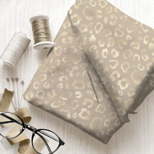 Glam Leopard Spot Pattern Safari Gold ID1154 Stof