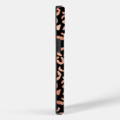Glam Leopard Spots Roos Gold Black Metallic Name Case-Mate iPhone Case (Achterkant / Rechts)