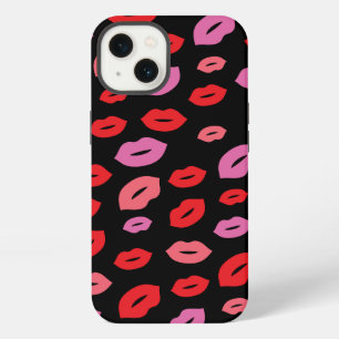 Glam Lip Print Beauty Pink/Red/Black iPhone 13 Hoesje