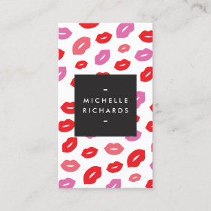 Glam Lip Print voor Make-up Artiesten Visitekaartje