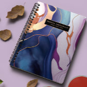 Glam Liquid Marbre Bleu Purple Or monogramme