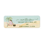 Glam Love the Beach Pet Bag Etiket (Voorkant)