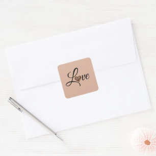 Glam Luipaard Hart Liefde Design Vierkante Sticker