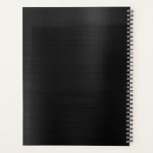 Glam Lune Noire Phases Pastel Monogramme Nom Grand (Dos)