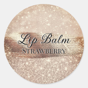 Glam Luxe Faux Bronze Glitter Custom Beauty Ronde Sticker