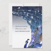 Glam & Luxe Peacock Soirée de mariage Invitation (Dos)