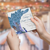 Glam & Luxe Peacock Soirée de mariage Invitation