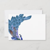 Glam & Luxe Peacock Wedding RSVP (Achterkant)