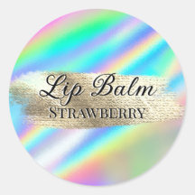 Glam Luxury Faux Holographic Beauty Product Label