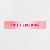 Glam Luxury Rose Gold Waterproof Nom Étiquettes (Design 1)