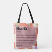 Glam-Ma Dictionary Definition Flowers Lijst Design Draagtas (Achterkant)