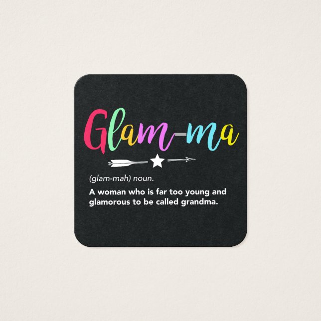 Glam-ma, Grand-mère de définition de la glamme (Devant)