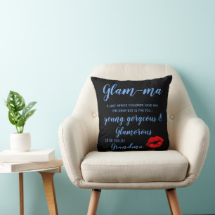 Glam-ma Grandma Kerstcadeau voor oma Kussen