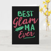 Glam-Ma Grandma Moederdag Kaart (Gele Bloem)