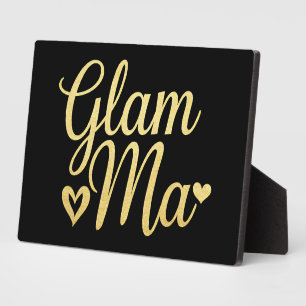 Glam Ma Hart Goud Moeder Oma Moederdag Fotoplaat