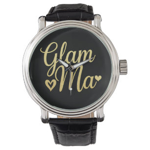 Glam Ma Hart Goud Moeder Oma Moederdag Horloge