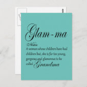 GLAM MA oma-definitie Briefkaart (Voorkant / Achterkant)