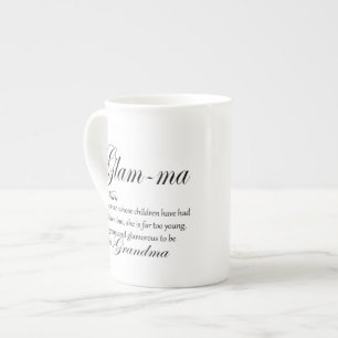 GLAM MA oma-definitie Porselein Kop