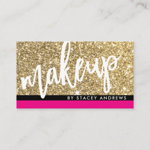 GLAM MAKE-UP schattige borstel gemerkt goud glitte Visitekaartje
