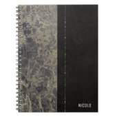 Glam Marble Granite Shimmer Elegant Designer Style Notitieboek (Voorkant)