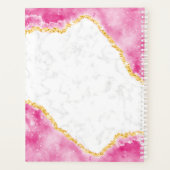 Glam Marble Pink Gold Glitter Planner (Achterkant)