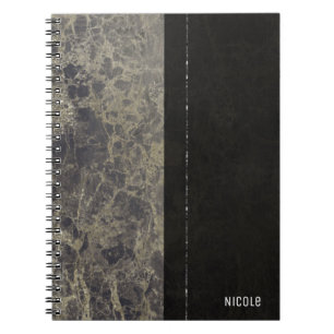 Glam marmeren graniet glans elegante ontwerper sti notitieboek