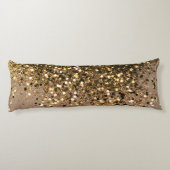 Glam met bruin glitter 1 faux glitter lichaamskussen (Achterkant)