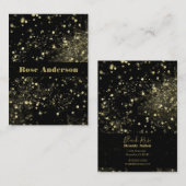 Glam met zwarte en goudmige maag visitekaartje (Voorkant / Achterkant)