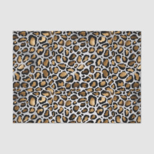 Glam Metallic Large Leopard Print Tissuepapier