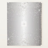 Glam Metallic Silver Glitter naam Planner (Achterkant)
