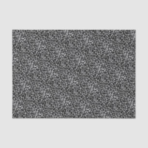 Glam Metallic Silver Small Leopard Print Tissuepapier