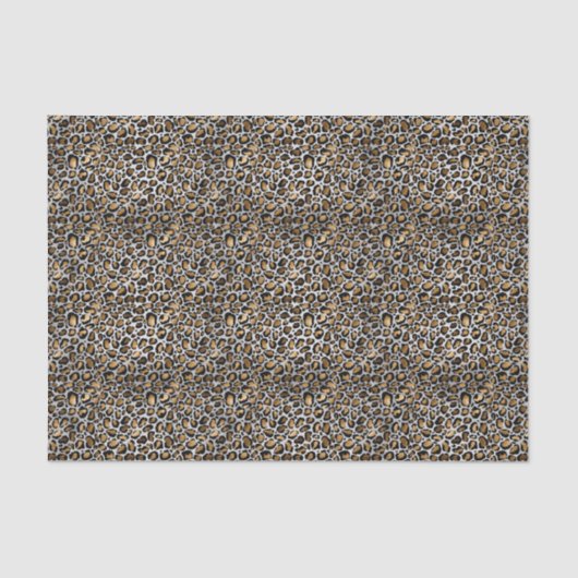 Glam Metallic Small Leopard Print Tissuepapier (Voorkant)