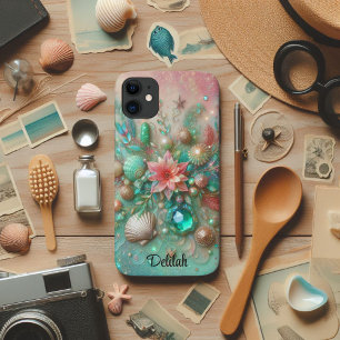 Glam Mint en Koraal Oceaan Schatten iPhone 11 Hoesje