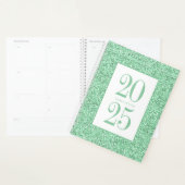 Glam Mint Green Glitter Personalized 2023 Planner (Display)