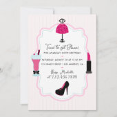 Glam Mode Diva Birthday Party Photo Invitation Kaart (Voorkant)