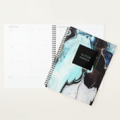 Glam Modern Ink Swirls met Black Square Planner (Display)