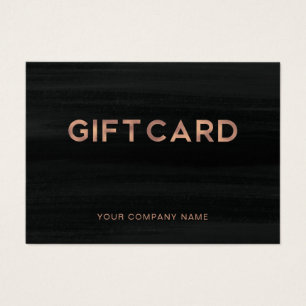 Glam moderne Noir et or Rose   Carte cadeau