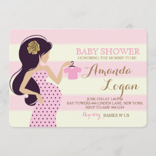 Glam Mommy Baby shower Invitations de filles