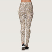 Glam Neutral Gold Mermaid Glitter CUSTOM TEKST Leggings (Achterkant)