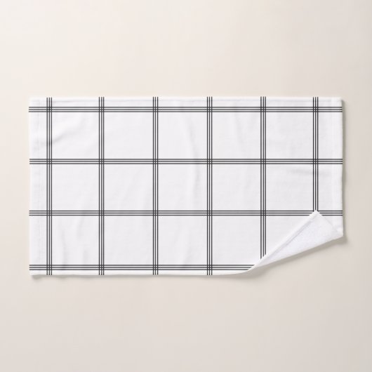 Glam noir blanc minimal n° 1 (Serviette à main)