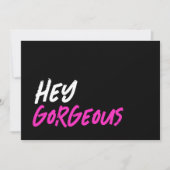 Glam noir Carte de remerciements rose chaud (Devant)